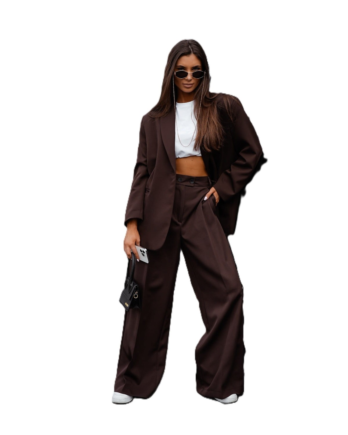 eleganckie spodnie damskie z szerokimi nogawkami Me Gusta