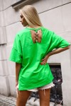Zielony t-shirt damski oversize łańcuch Me Gusta  