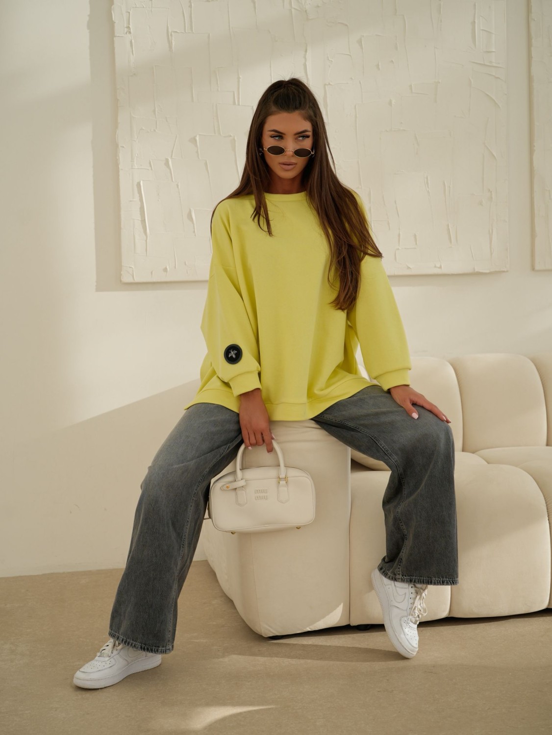 bluza damska oversize mucha żółta ME Gusta