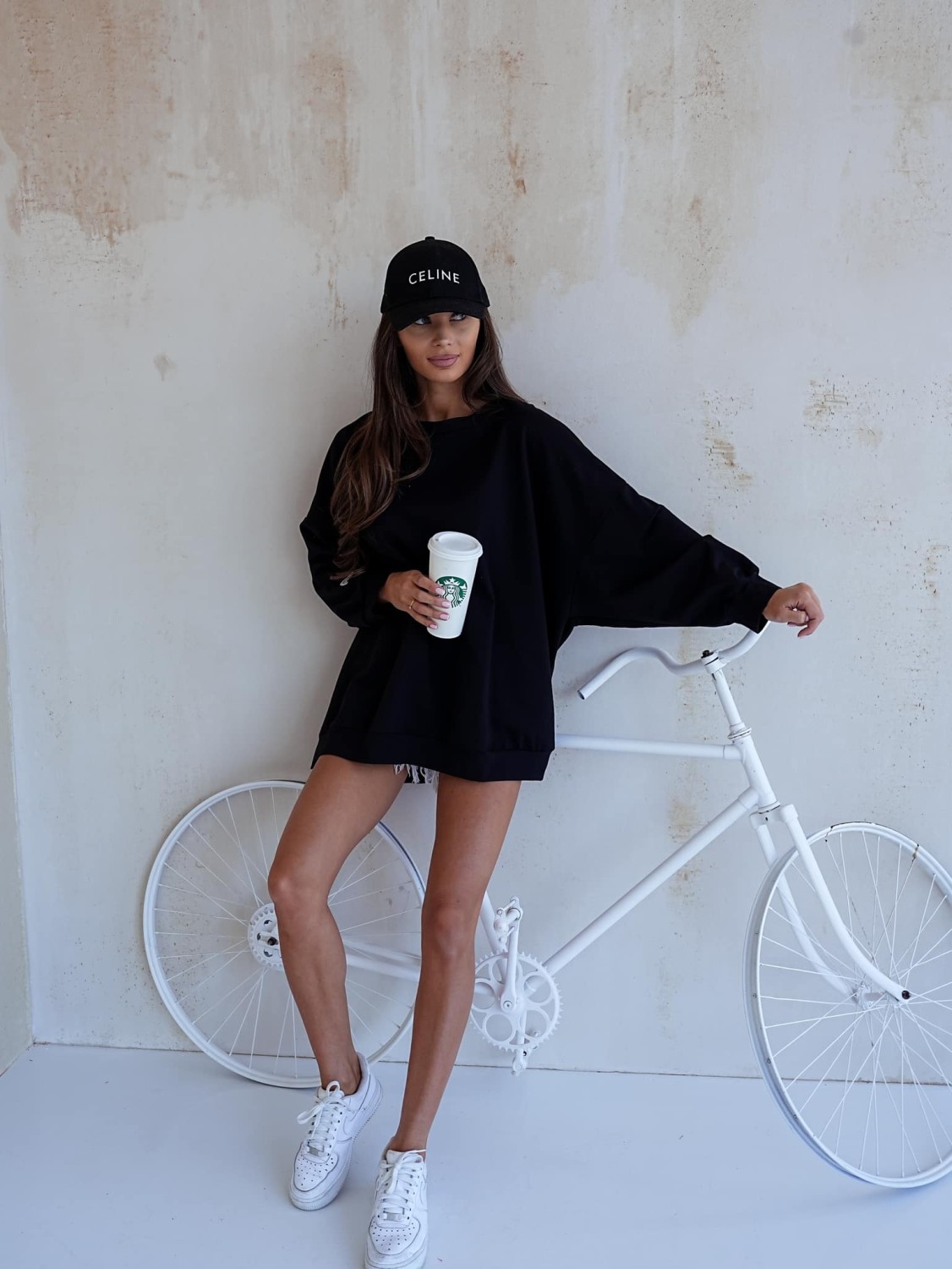 czarna bluza damska oversize mucha Me Gusta