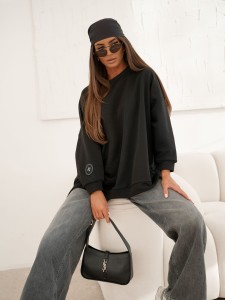 Bluza damska oversize mucha czarna Me Gusta