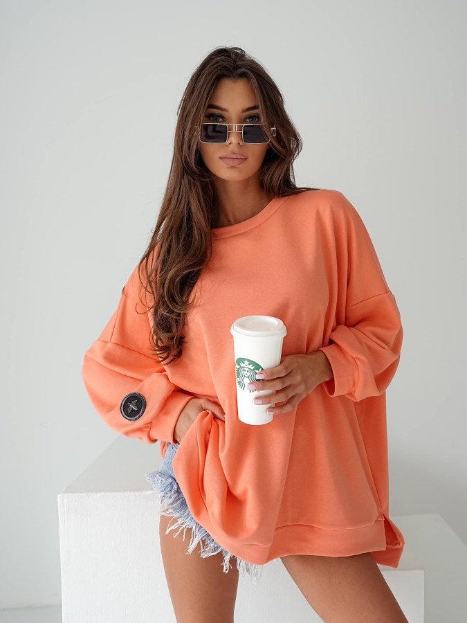 bluza damska oversize mucha pomarańczowa Me Gusta