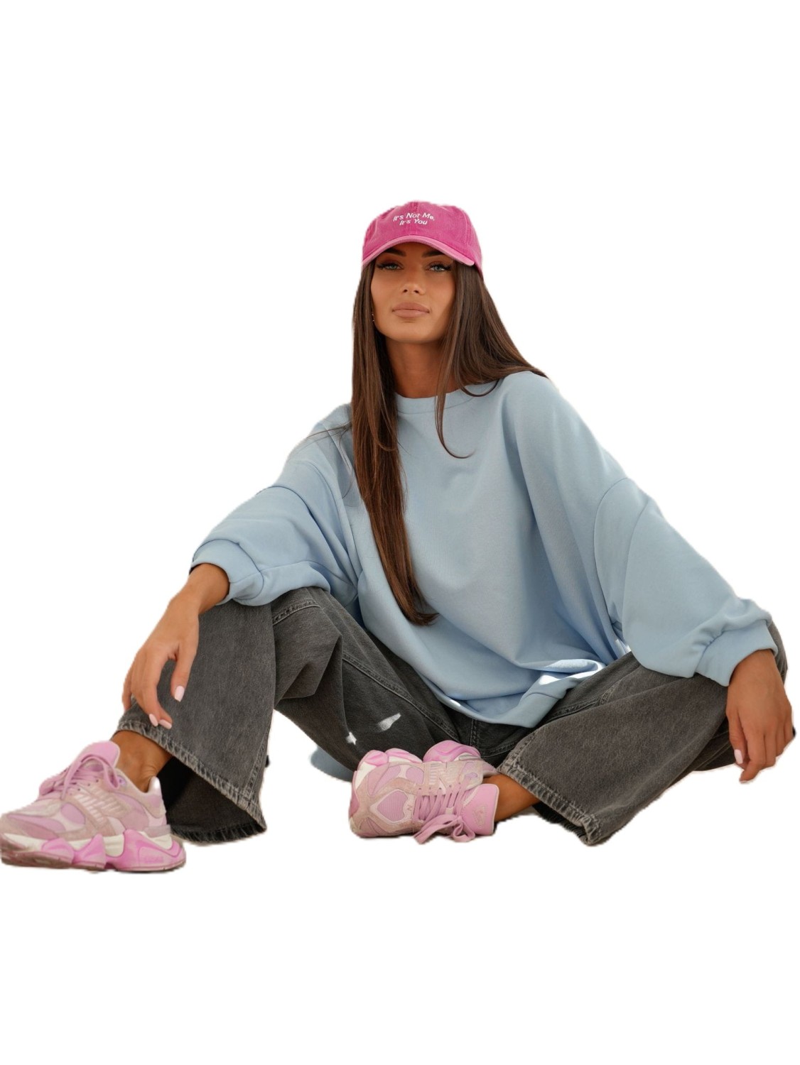 bluza damska oversize mucha niebieska Me Gusta