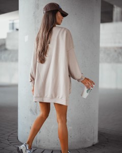 Bluza damska oversize mucha beżowa Me Gusta    