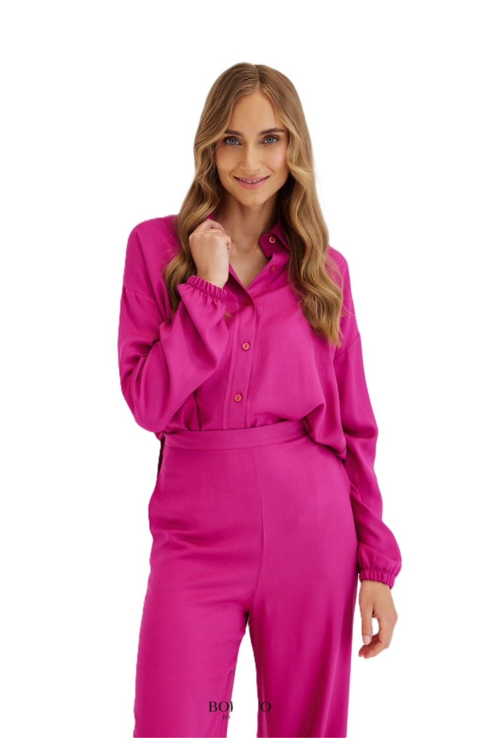 Koszula damska z wiskozy fuksja Bopoco