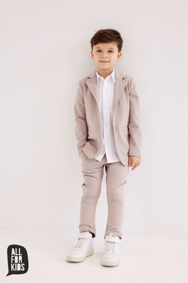 Beżowa marynarka dresowa dla chłopca All For Kids