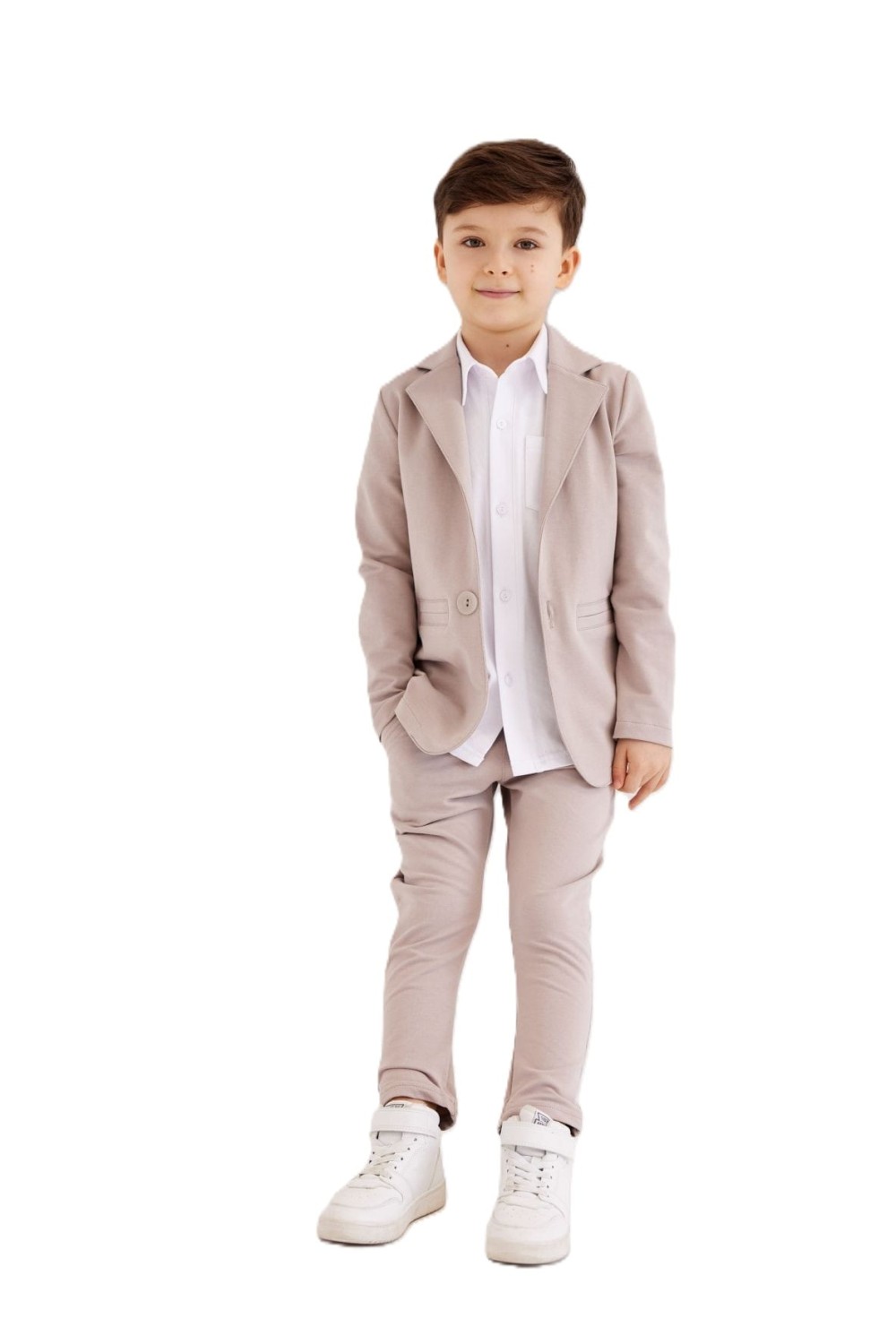 Beżowa marynarka dresowa dla chłopca All For Kids