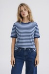 T-shirt damski w niebieskie paski Bopoco  