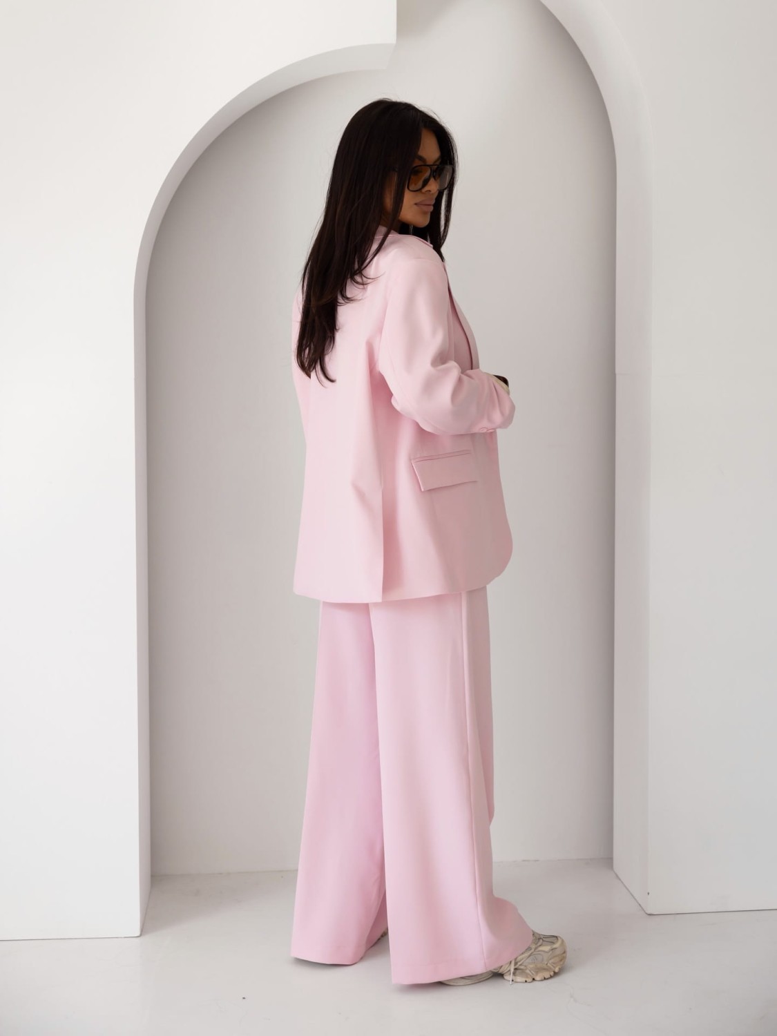ME GUSTA MARYNARKA DAMSKA OVERSIZE RÓŻOWA ELEGANCKA