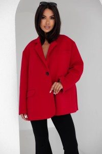 Marynarka damska dresowa oversize czerwona Me Gusta   