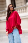Bluza damska oversize mucha czerwona Me Gusta