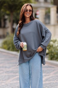 Bluza damska oversize mucha grafitowa Me Gusta 