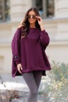 Bluza damska oversize mucha bordowa Me Gusta