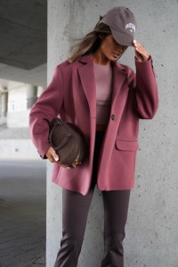 Marynarka damska dresowa oversize cynamon Me Gusta   