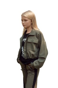 Rozpinana krótka bluza khaki All For Kids    
