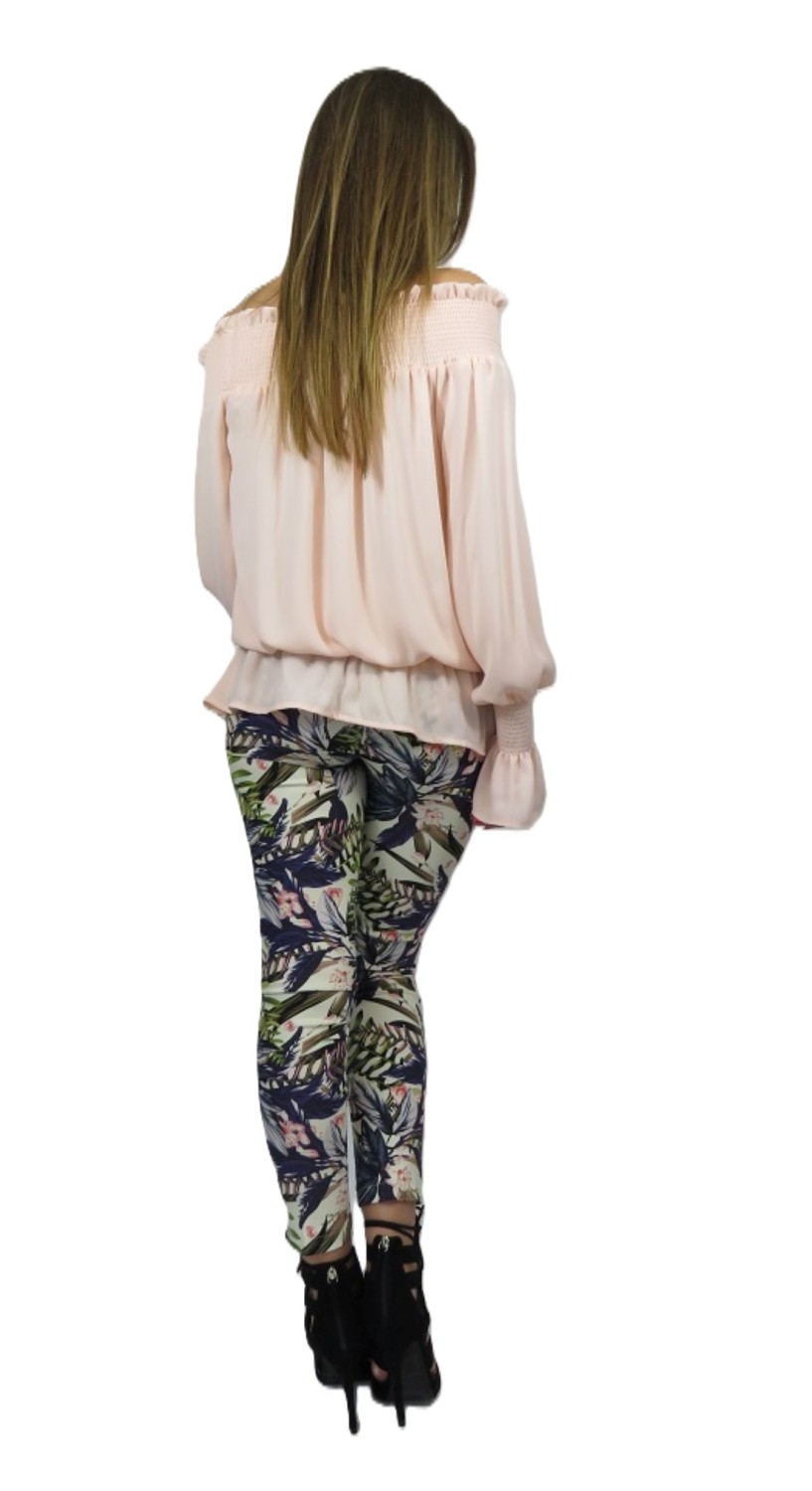 spodnie damskie cygaretki wzorzyste lola fashion