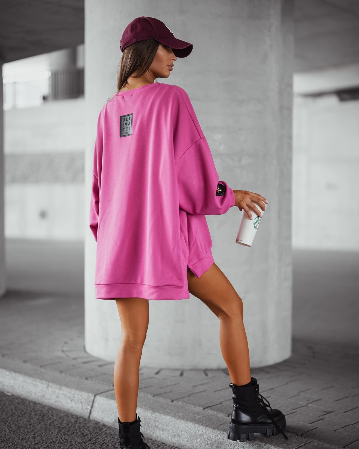 modna bluza damska oversize dresowa mucha me gusta