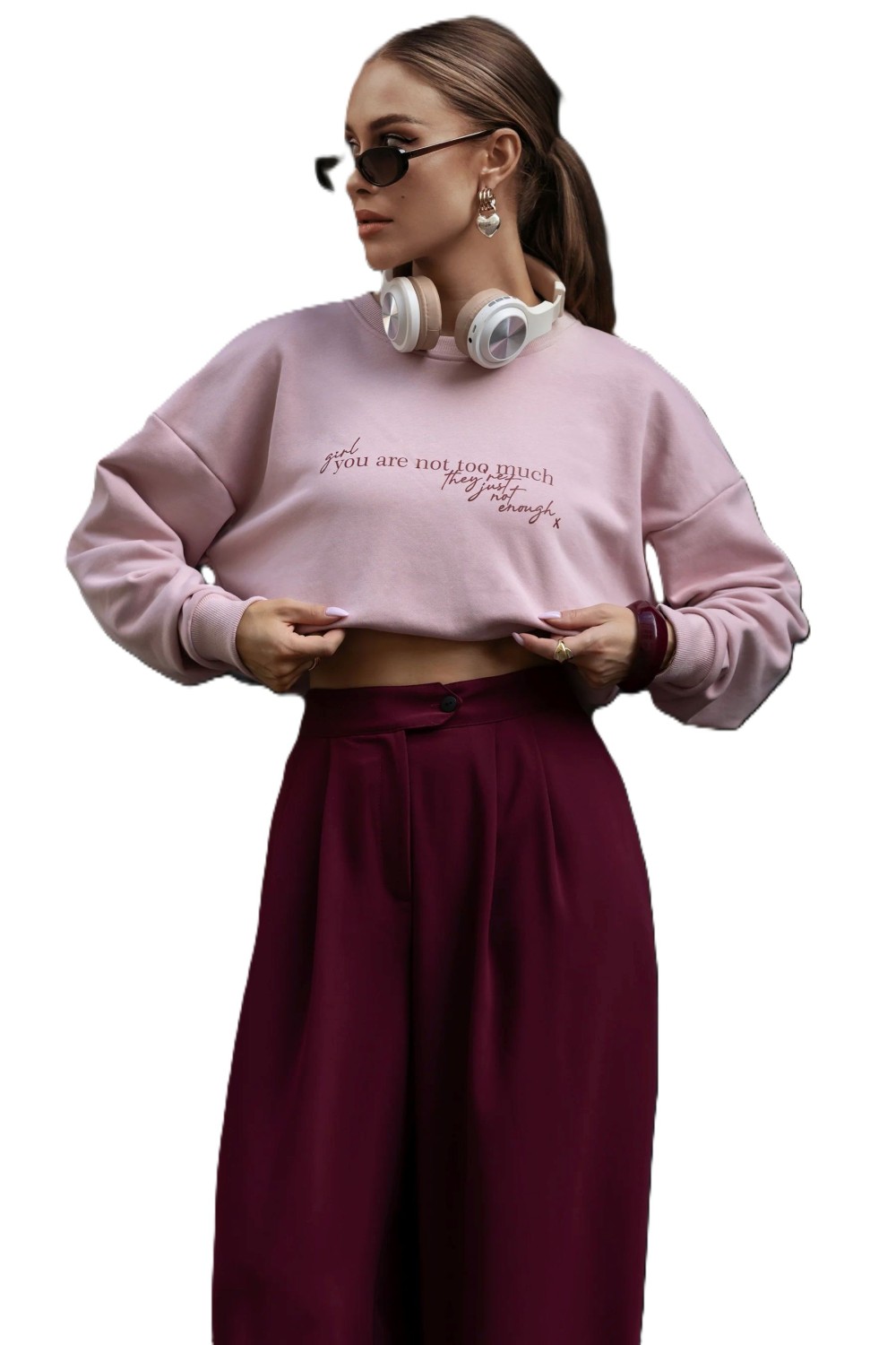 bluza damska różowa modna bopoco